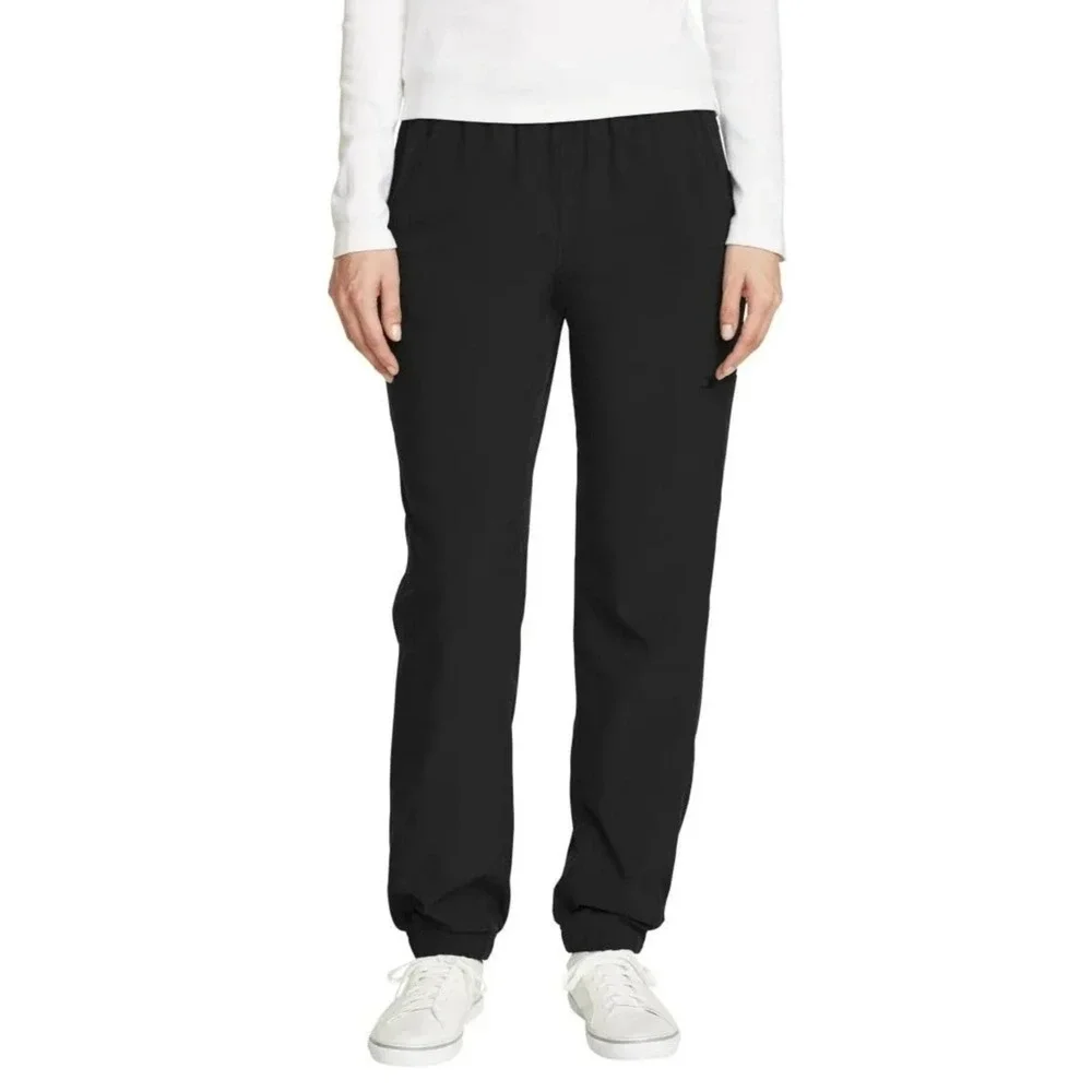 Eddie Bauer Women's Fleece Lined Pants Size‎ 16 Joggers Zip Pockets Drawstring